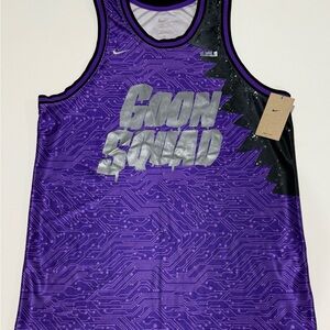 LEBRON JAMES purple Space Jam GOON SQUAD Nike Basketball Jersey size Large.